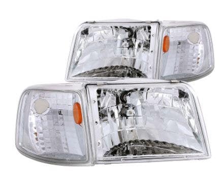 Anzo Usa 111119 Crystal Headlight Set Fits 93-97 Ranger Anzo  Headlight Assembly