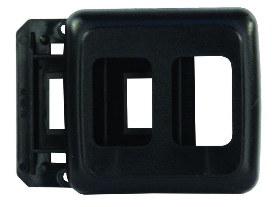 Jr Products 12315 Black Double Switch Base And Face Plate   Multi Purpose Switch