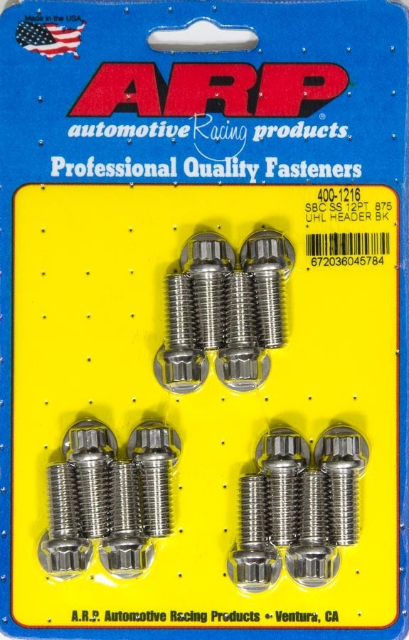 Arp 400-1216 Header Bolt Kit (12Pt.3/8 X .875 Uhl (12)) Arp  Header Bolt Kit