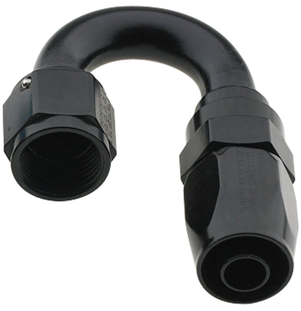 Fragola Frg231808-Bl Pro-Flow Black Size (-8) 180┬░ Hose Fitting  Frg Pro-Flow