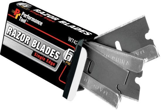 Performance Tool W742 12-Piece Single Edge Razor Blade Razor Blade