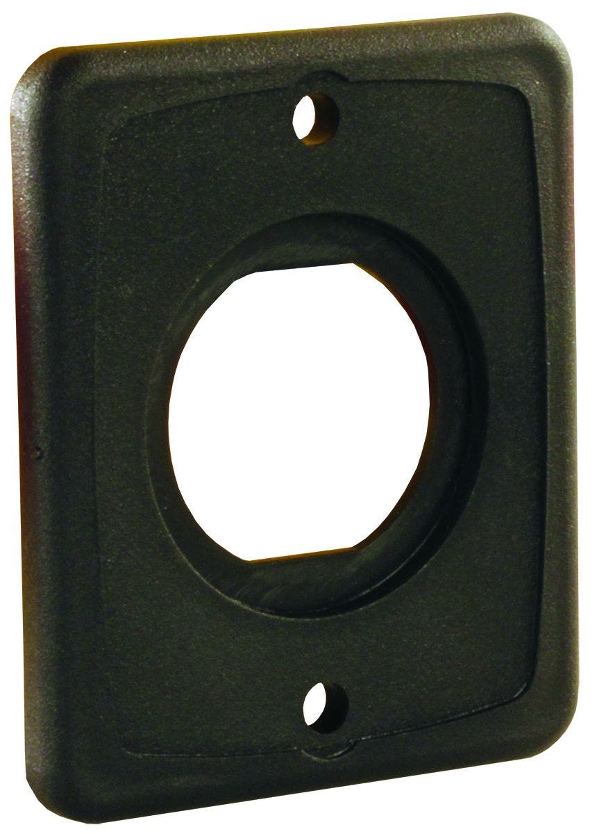 Jr Products 15155 12V/Usb Mounting Plate - Single Port,Black   Power Port Socket