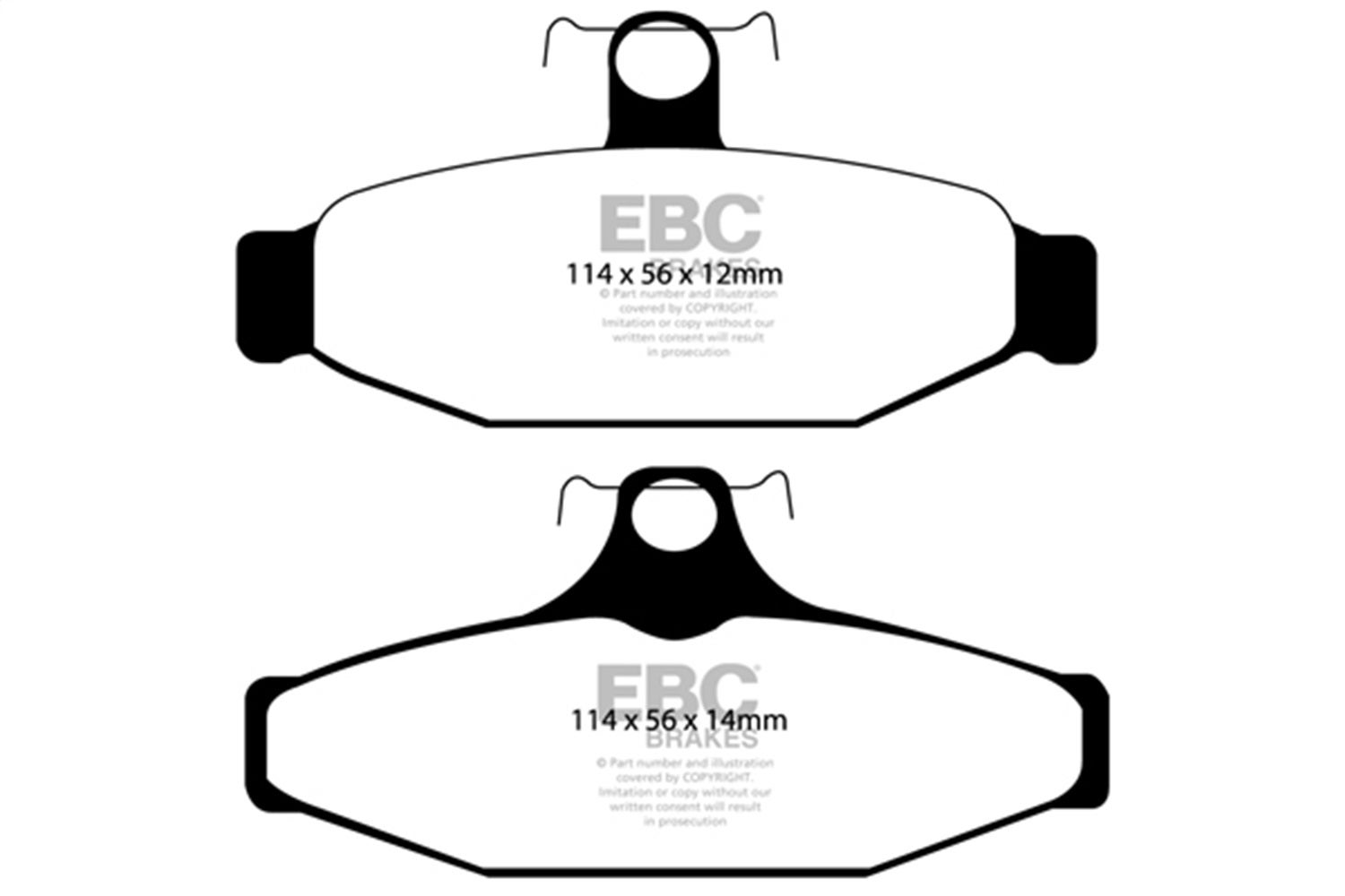 Ebc Brakes Dp41167r Yellowstuff Street And Track Brake Pads   Yellowstuff Street
