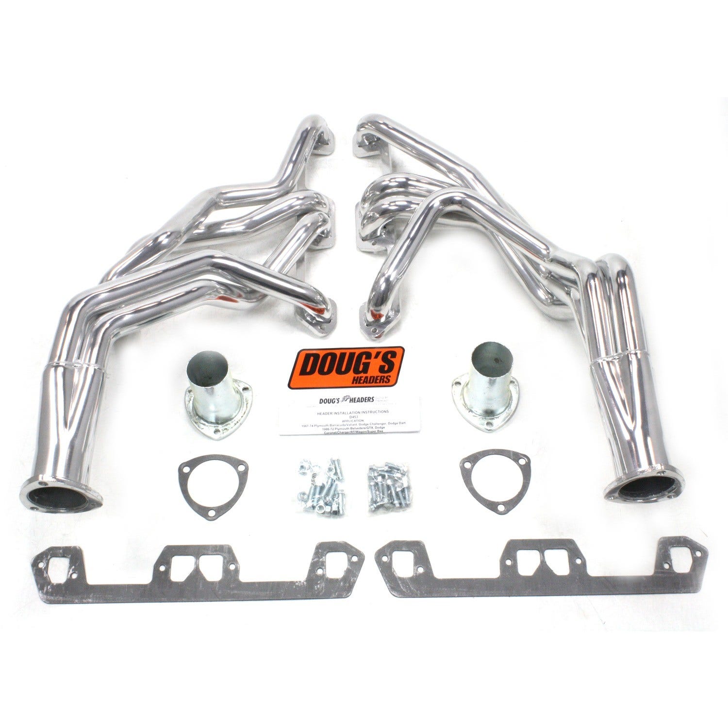 Doug's Headers D453 1 5/8" 4-Tube Full Length Header Mopar A Body Small Block