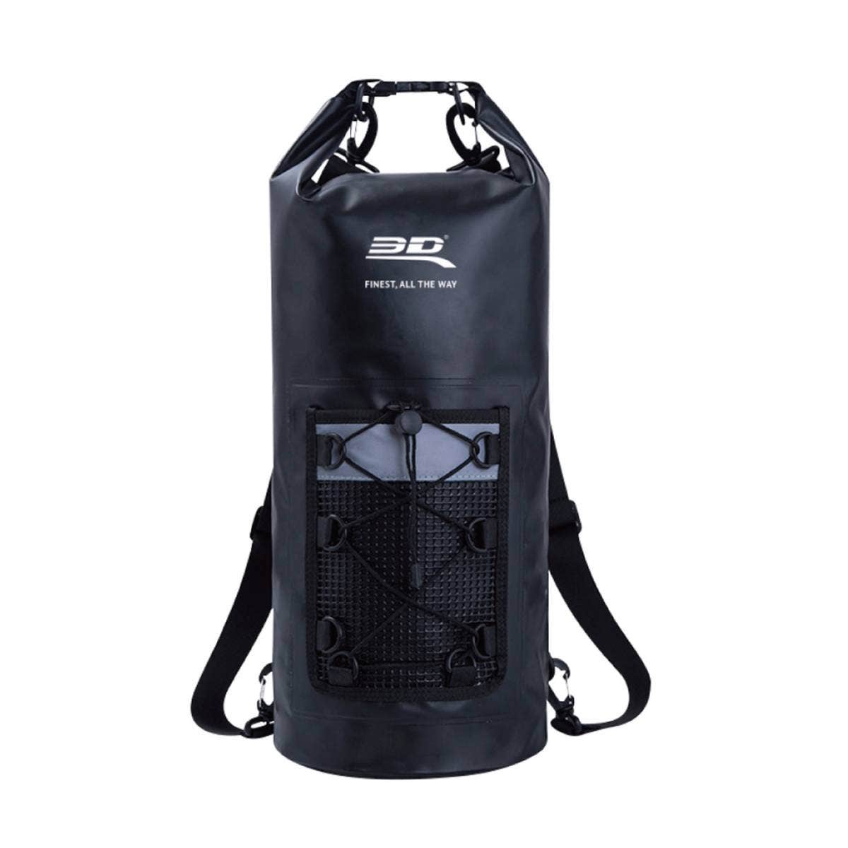 3D Roll-Top Dry Bag Backpack Black 3D Roll-Top Dry Bag Backpack Black