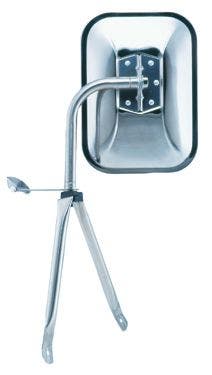 K Source 3Pt Ss Univ   Exterior Mirror; Style - Oem, Adjustment Type - Manual,