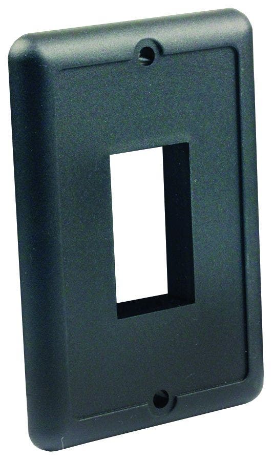 Jr Products 14045 Black Single Switch Plate   Multi Purpose Switch Faceplate;