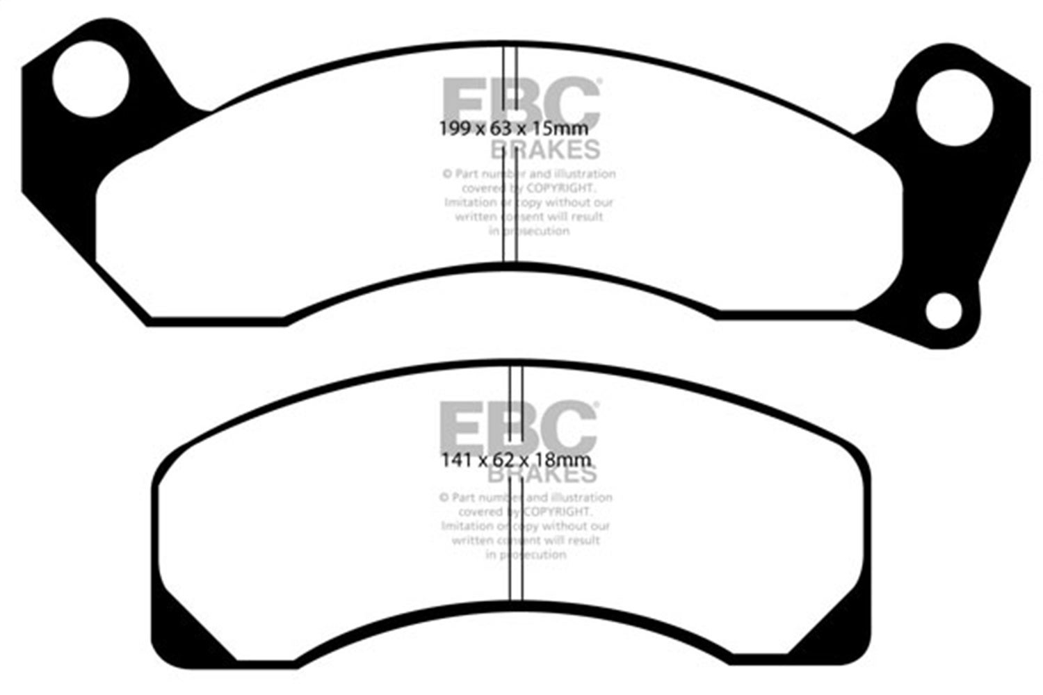 Ebc Brakes Dp31166c Redstuff Ceramic Low Dust Brake Pads   Redstuff Ceramic Low