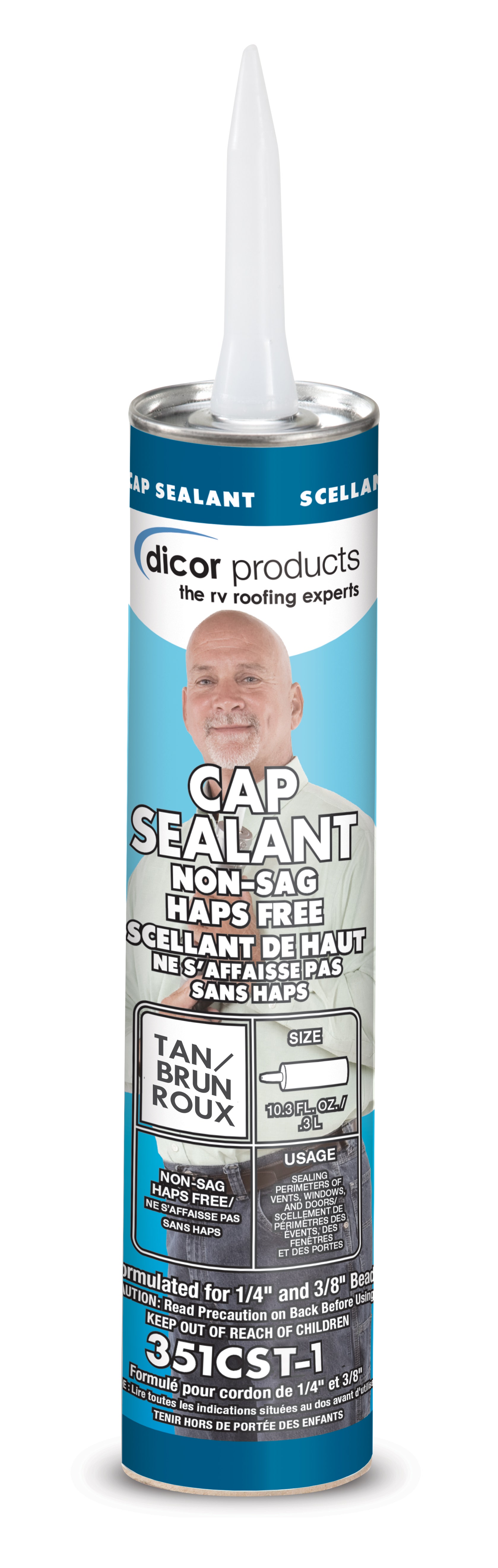 Dicor 351Cst-1 Tan Cap Sealant 10 Oz Tube   Tan Cap Sealant 10 Oz Tube