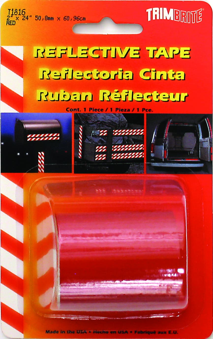 Tape Reflect 2X24 Red   Reflective Tape; Size - 2 Feet X 2 Inch, Type - Light