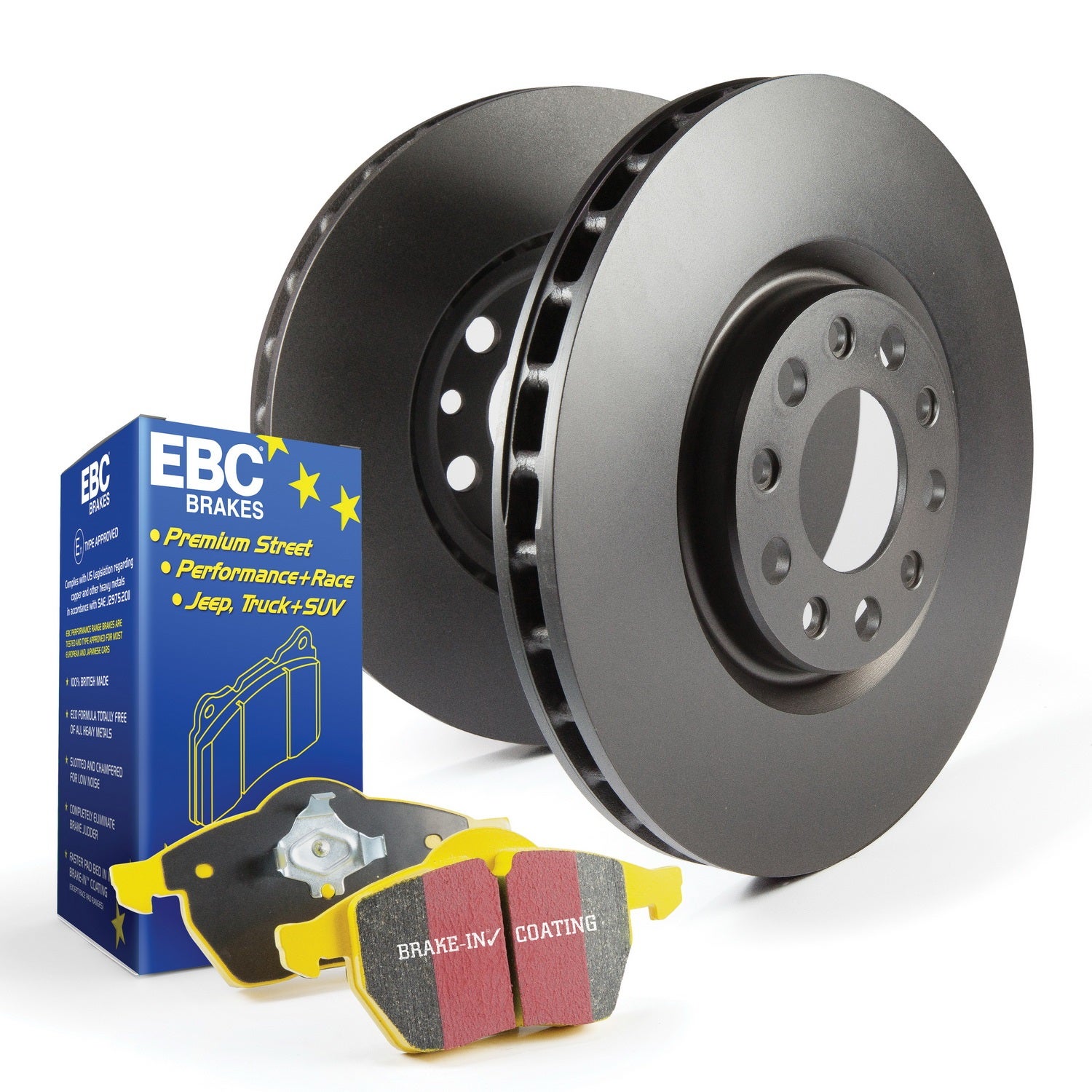 Ebc Brakes S13kf1358 S13 Kits Yellowstuff And Rk Rotors   S13 Kits Yellowstuff