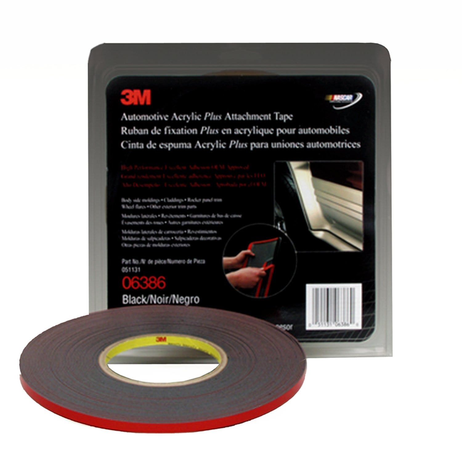 3M 6386 Acrylic Tape,Black  6386 Acrylic Tape,Black