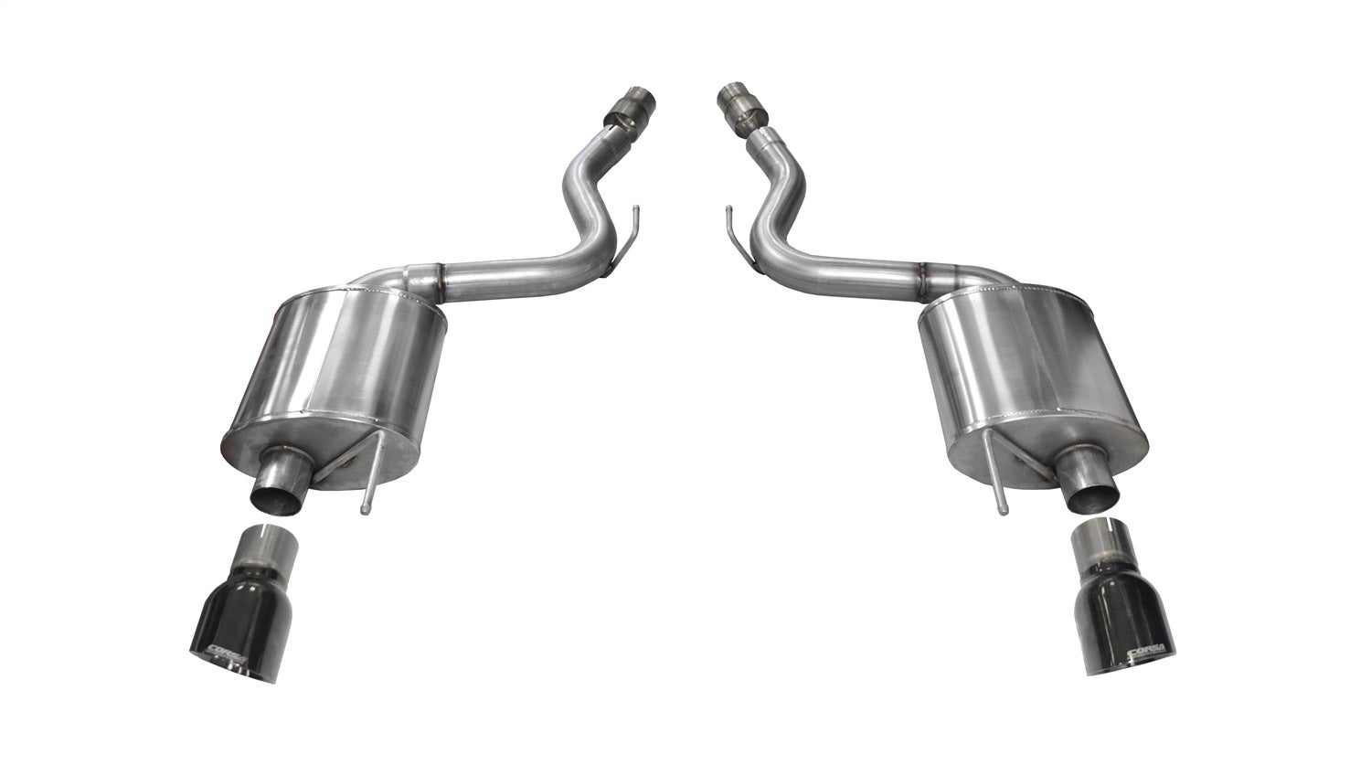 Corsa Performance 14329Blk Touring Axle-Back Exhaust System Fits 15-17 Mustang