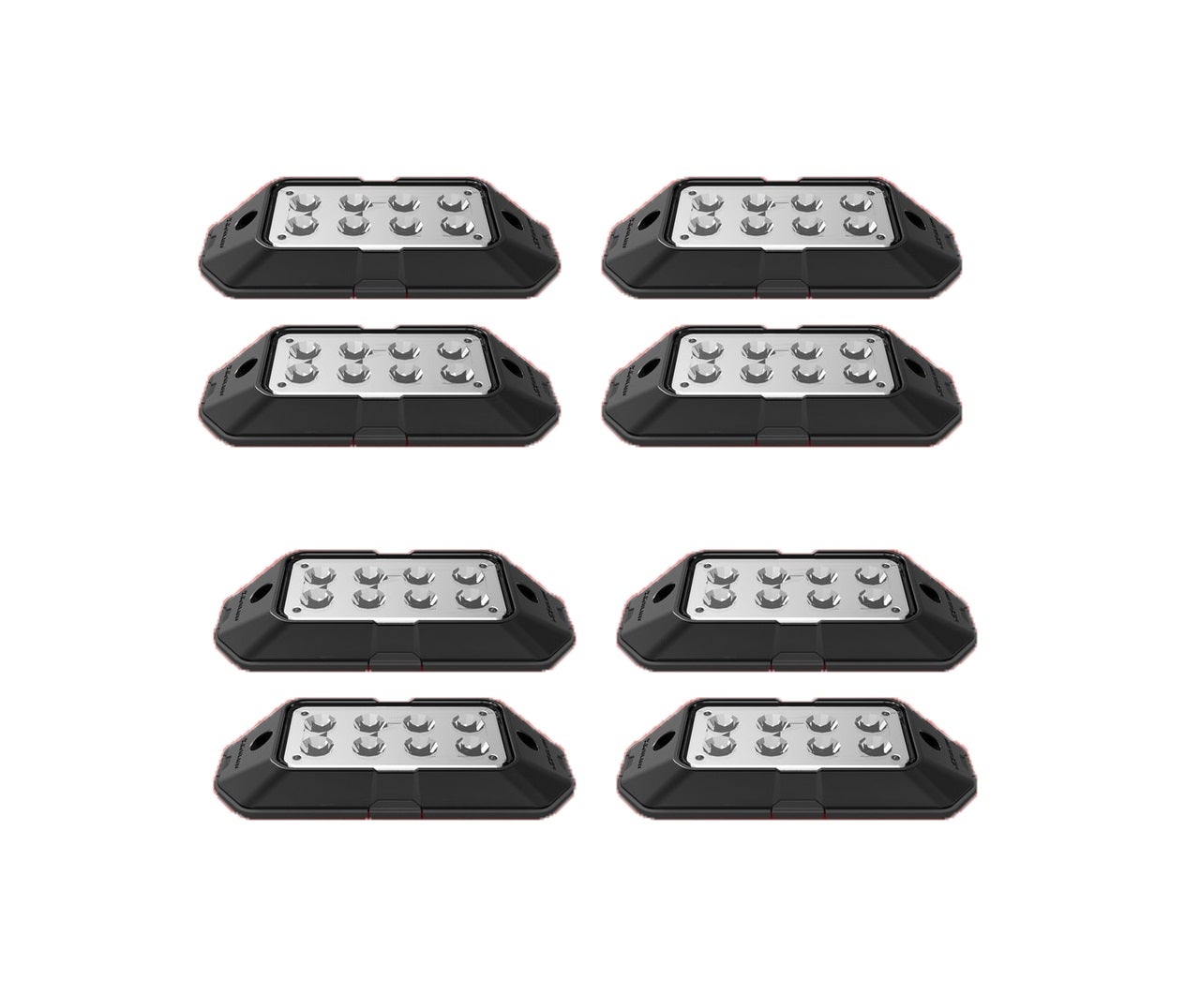 Xkglow 8Pc Strobe Lights W/Traffic Modes Ultra Bright Leds Multiple Strobe Modes
