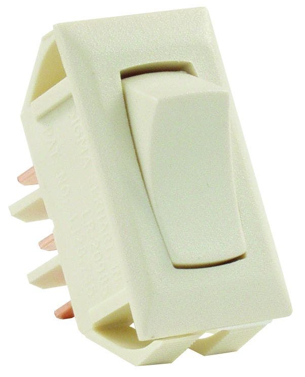 Jr Products 12655 Ivory Spdt On/On Switch   Multi Purpose Switch; Type - Single