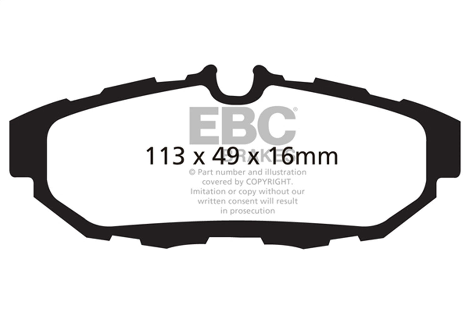 Ebc Brakes Dp41870r Yellowstuff Street And Track Brake Pads Fits 10-14 Mustang