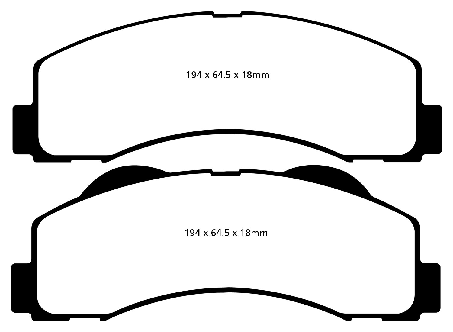 Ebc Brakes Dp41855r Yellowstuff Street And Track Brake Pads   Brake Pad