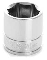 Performance Tool W38220 6-Point Socket, 3/8" Drive, 20Mm Socket  Type - Metric,
