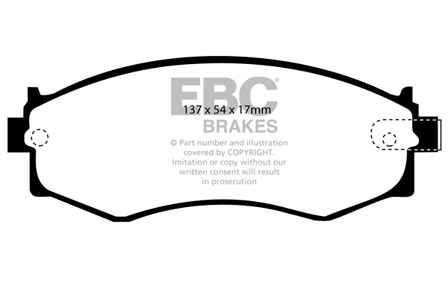 Ebc Brakes Dp3792c Redstuff Ceramic Low Dust Brake Pads   Redstuff Ceramic Low