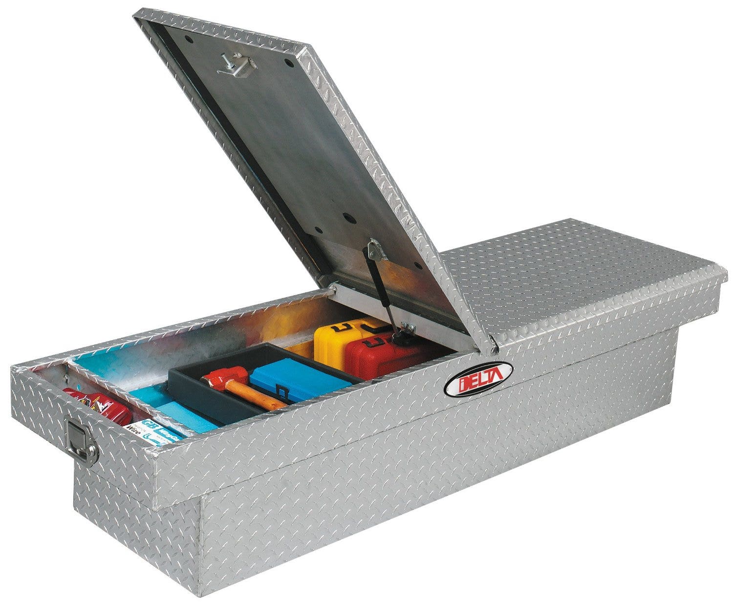Delta 1-306000 Aluminum Dual Lid Fullsize Crossover Truck Box   Aluminum Dual