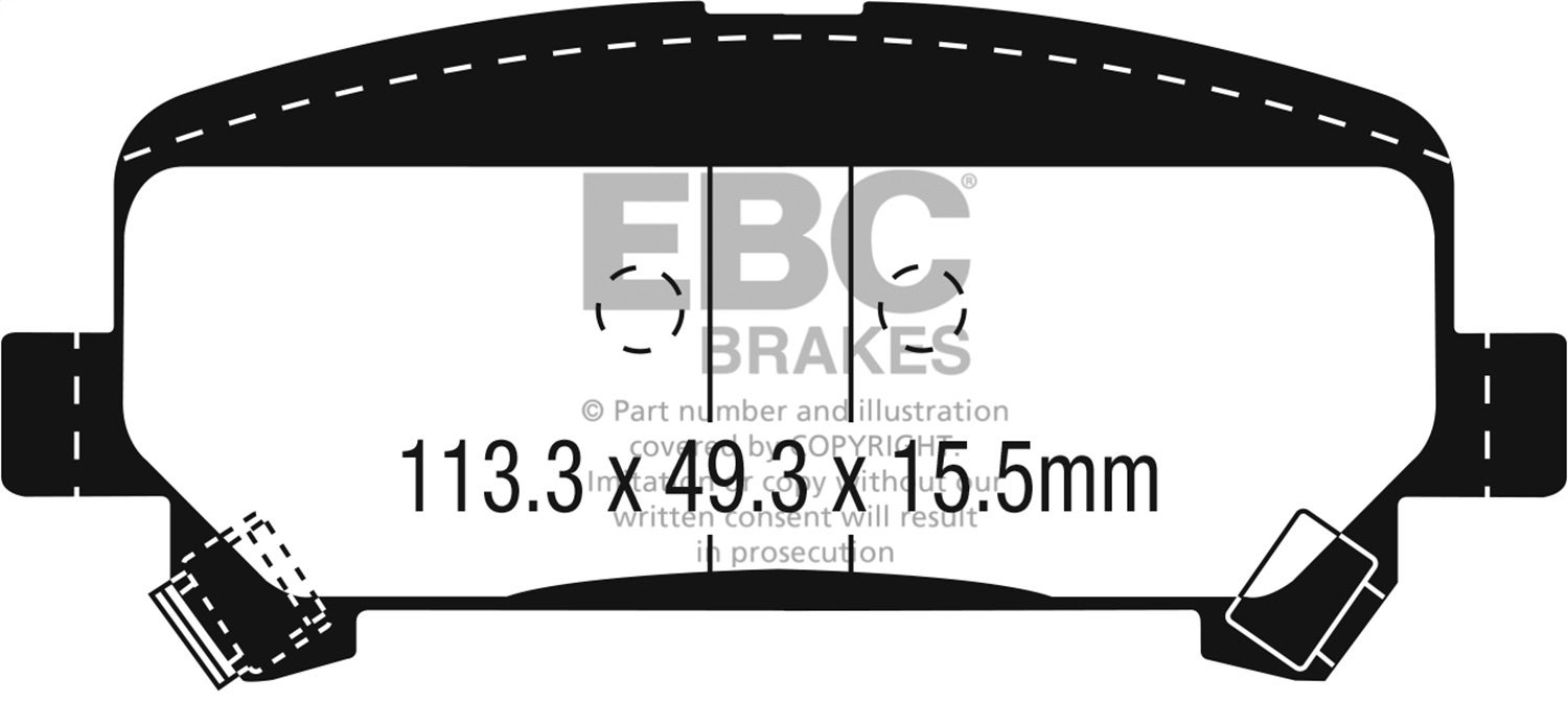 Ebc Brakes Dp43045r Yellowstuff Street And Track Brake Pads Fits Canyon Colorado