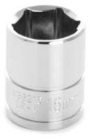 Performance Tool W38216 6-Point Socket, 3/8" Drive, 16Mm   6-Point Socket, 3/8