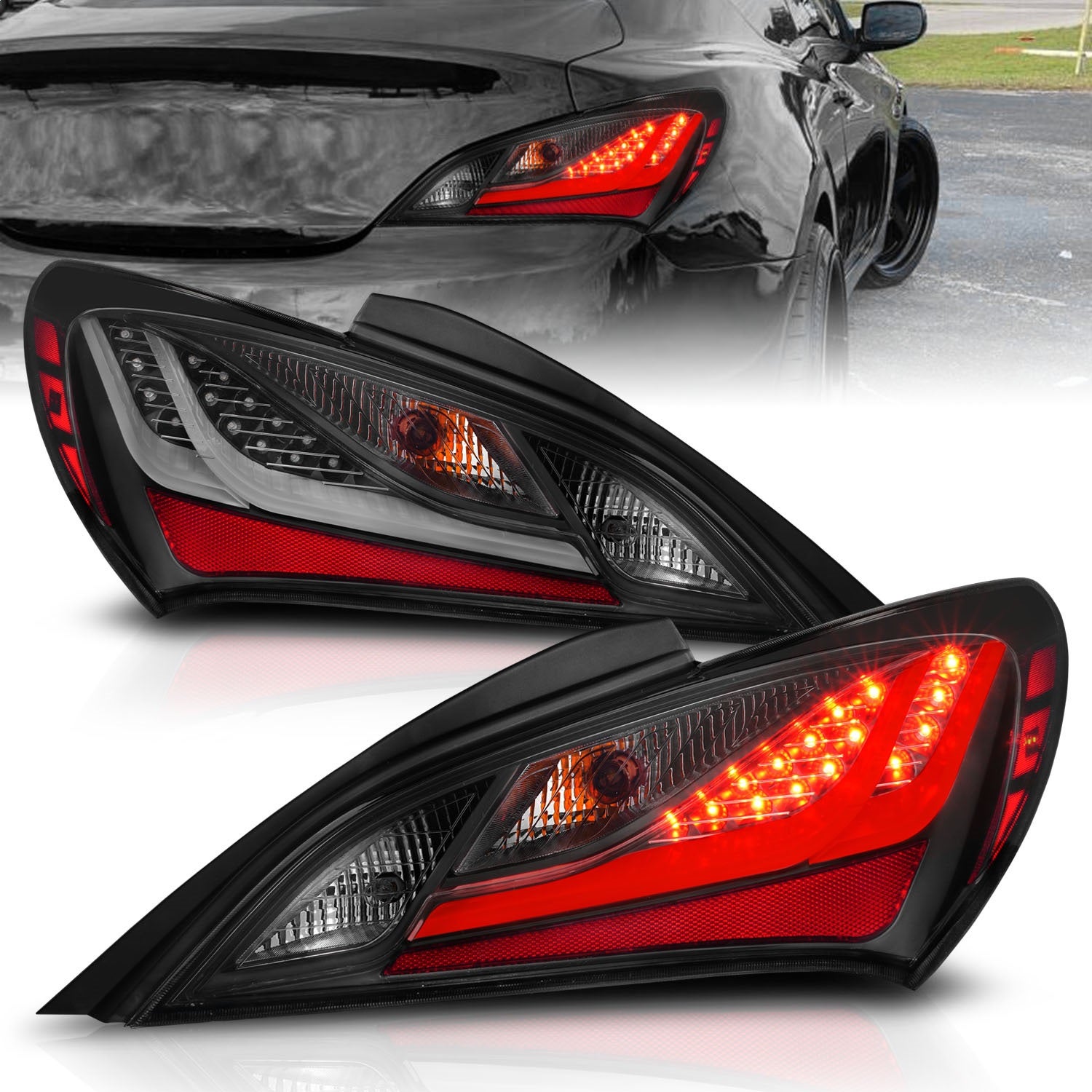 Anzo Usa 321347 Tail Light Assembly Fits 10-16 Genesis Coupe   Tail Light