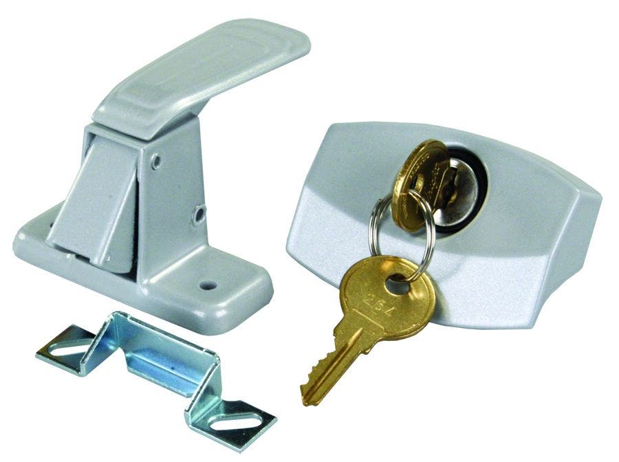 Jr Products 10805 Silver Camper Door Latch   Entry Door Latch; Color - Silver,