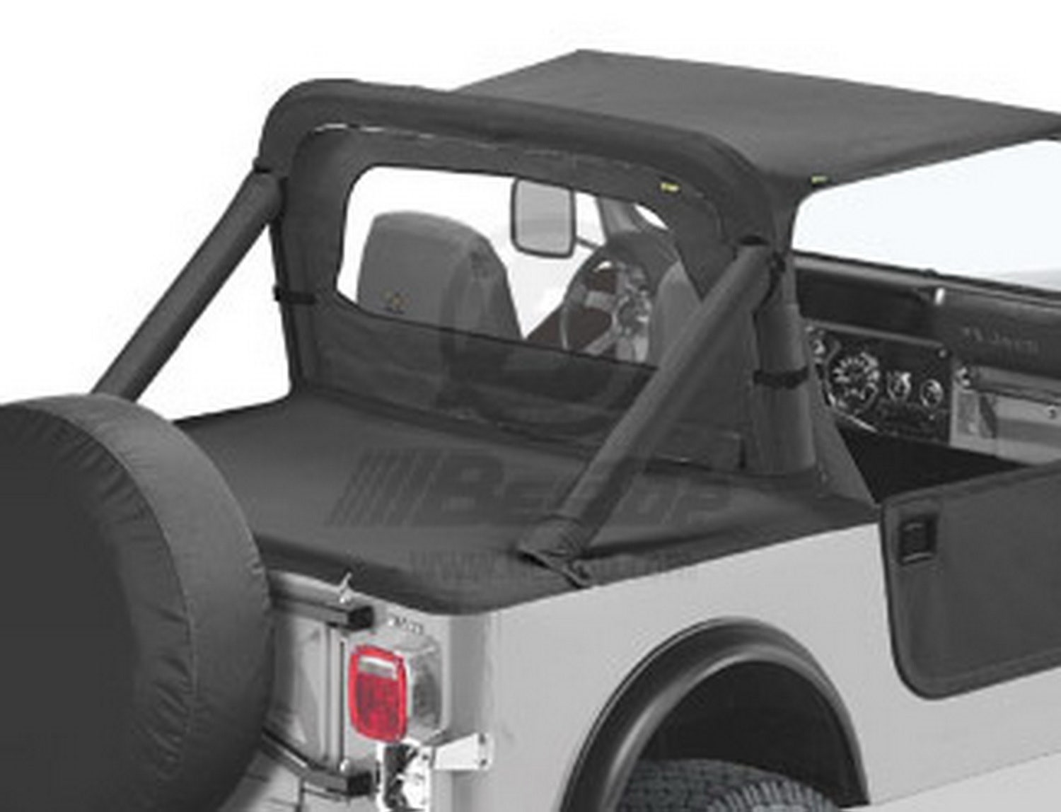 Bestop - 80028-15 - Standard Windjammer  Windjammer Air Deflector  Color - Black