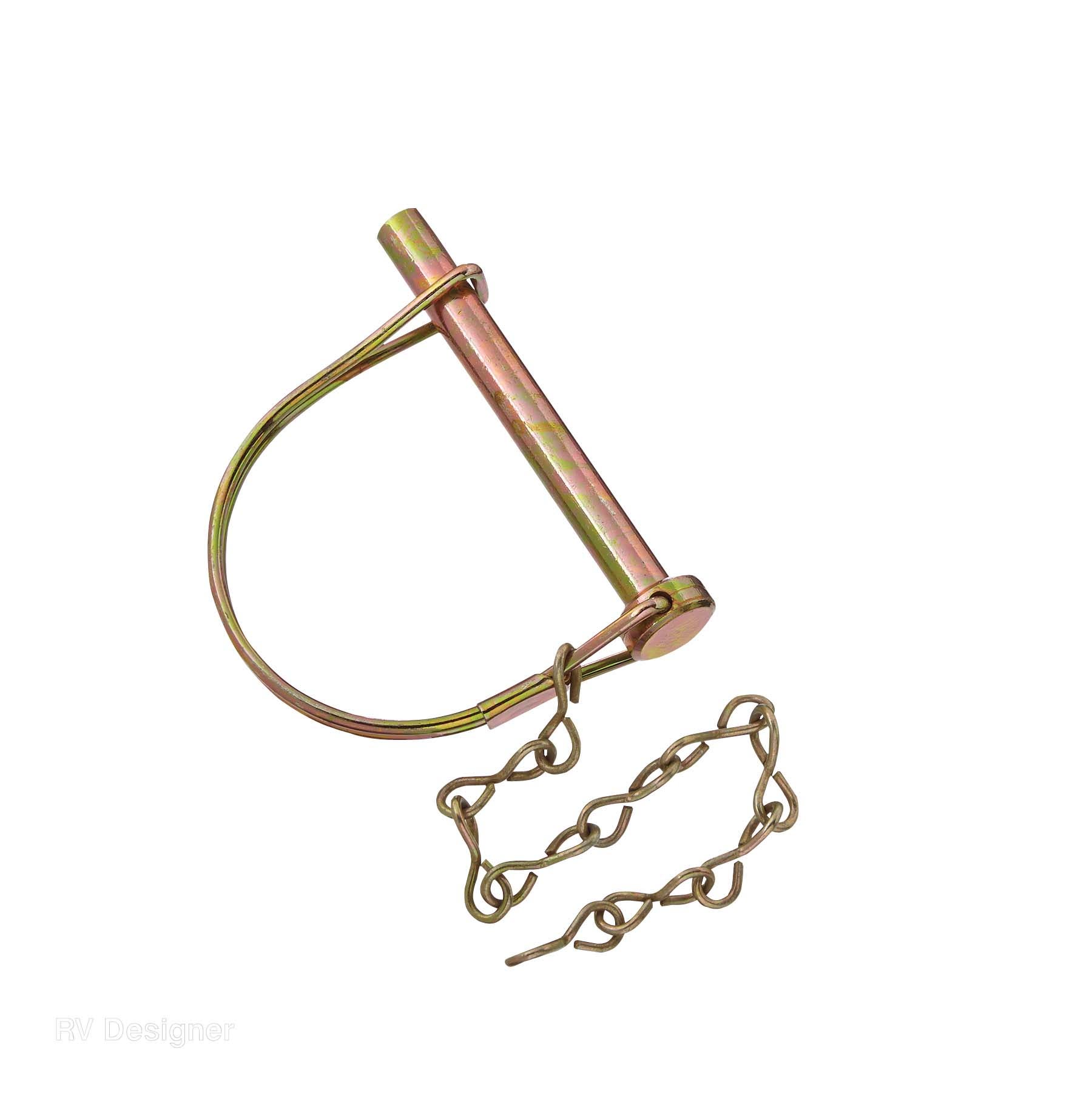 Rv Designer H421, Coupler Lock Pin With Chain,┬Á 5/16 Inch X┬Á 2-1/2 Inch,
