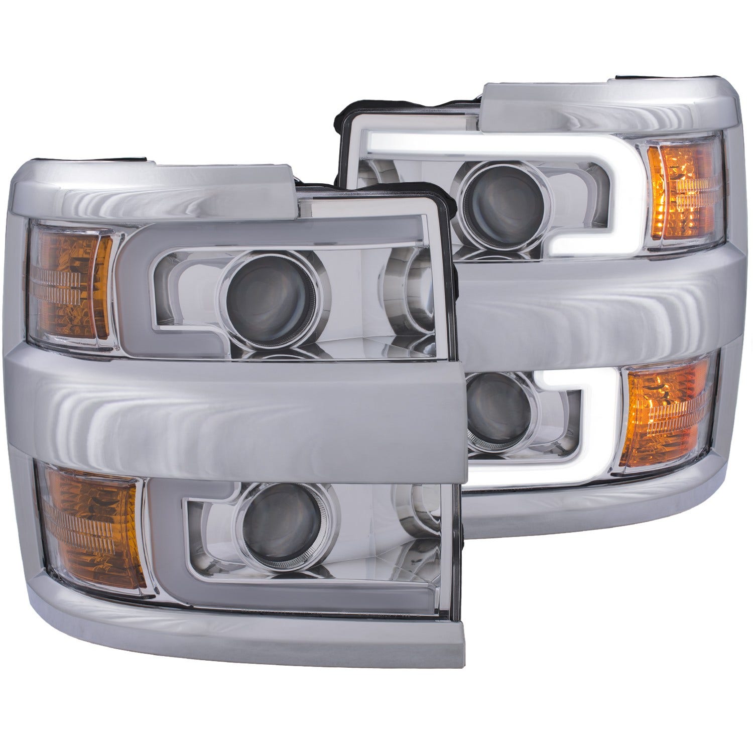 Anzo Usa 111366 Projector Headlight Set Anzo  Headlight Assembly; Bulb Color -