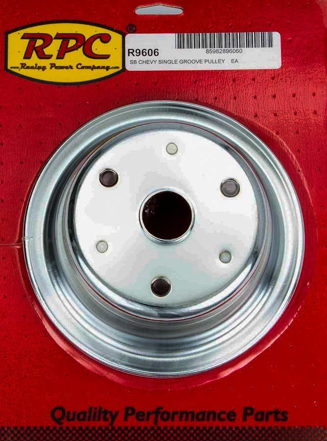 Racing Power Company R9606 Chrome Lwp Single Groove Crank Pulley   Chrome Lwp