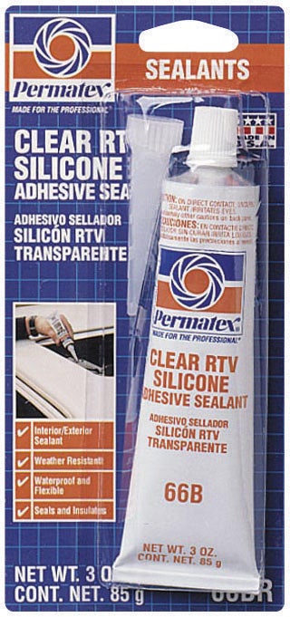 Permatex 80050 3 Oz Clear Silicone Adhesive Sealant   3 Oz Clear Silicone
