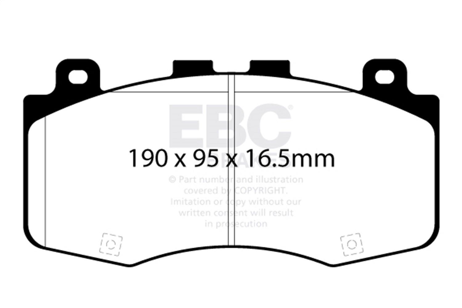 Ebc Brakes Dp42400r Yellowstuff Street And Track Brake Pads   Yellowstuff Street