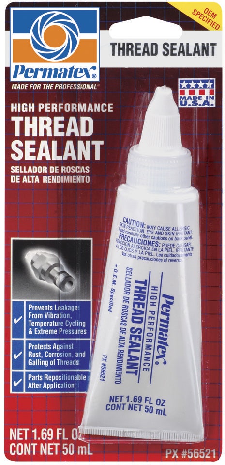 Permatex 56521 High Performance Thread Sealant, 50 Ml , White   High Performance