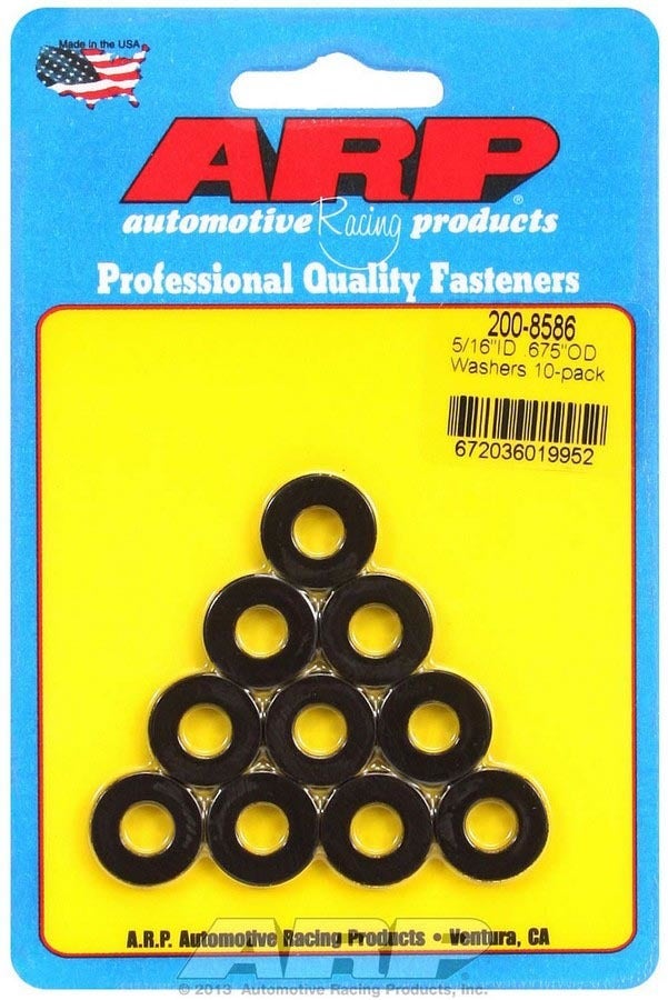 Arp 200-8586 Black 5/16" Id X .675" Od Washer - 10 Piece Arp  Black 5/16  Id X