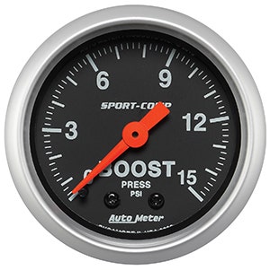 Autometer 3302 Sport-Comp Mechanical Boost Gauge Auto Meter Products 2694