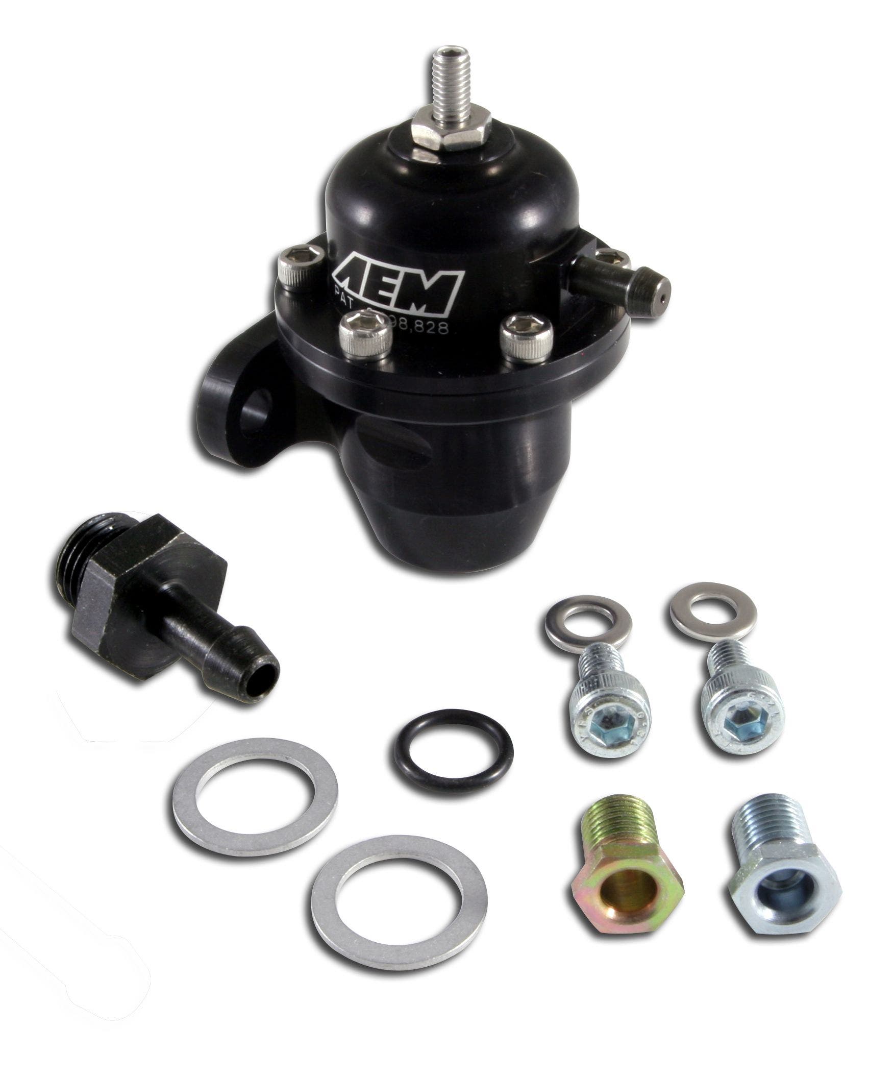 Aem 25-300Bk Black High Volume Adjustable Fuel Pressure Regulator Aem  Black