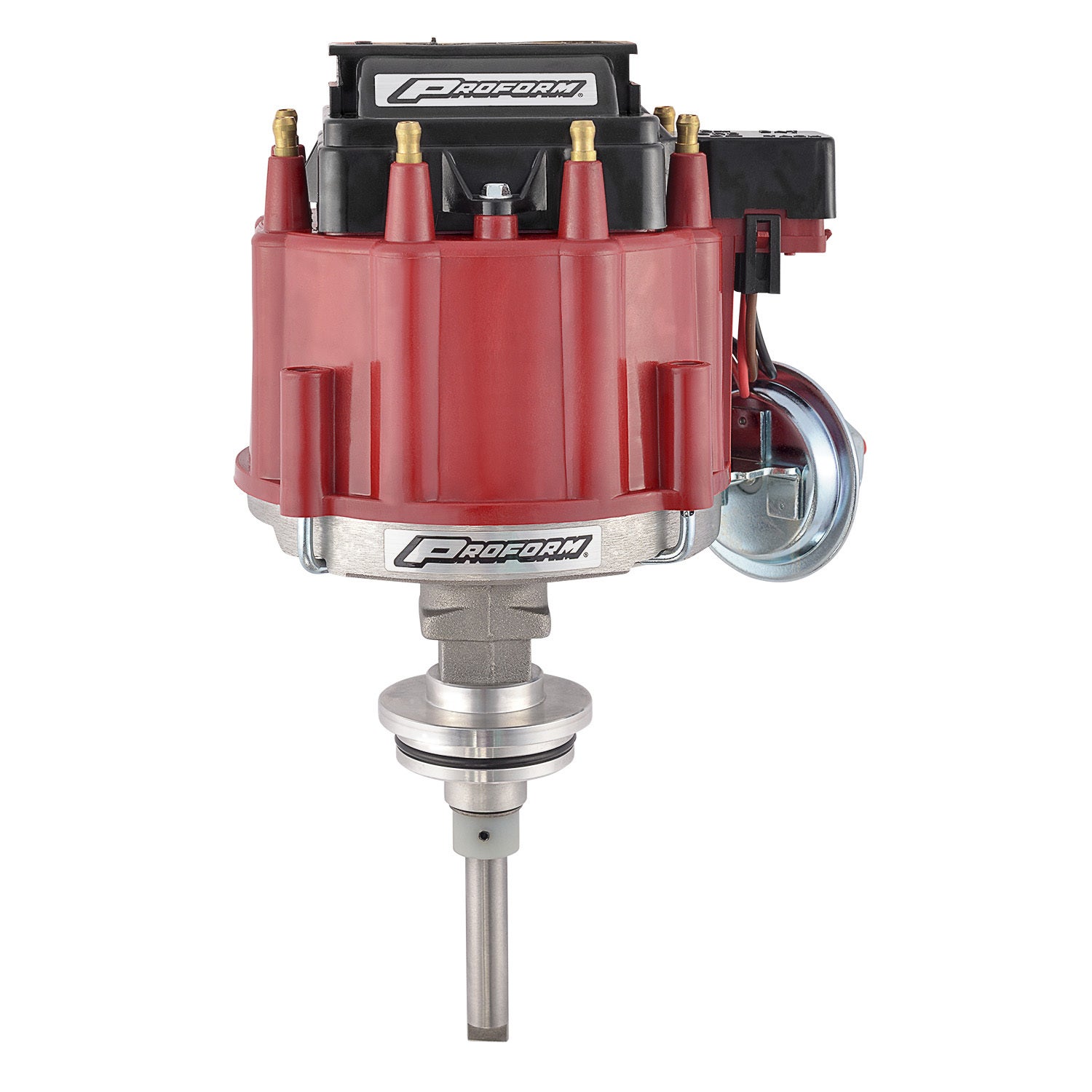 Proform 67040 Vacuum Advance Hei Distributor With Steel Gear And Red Cap For