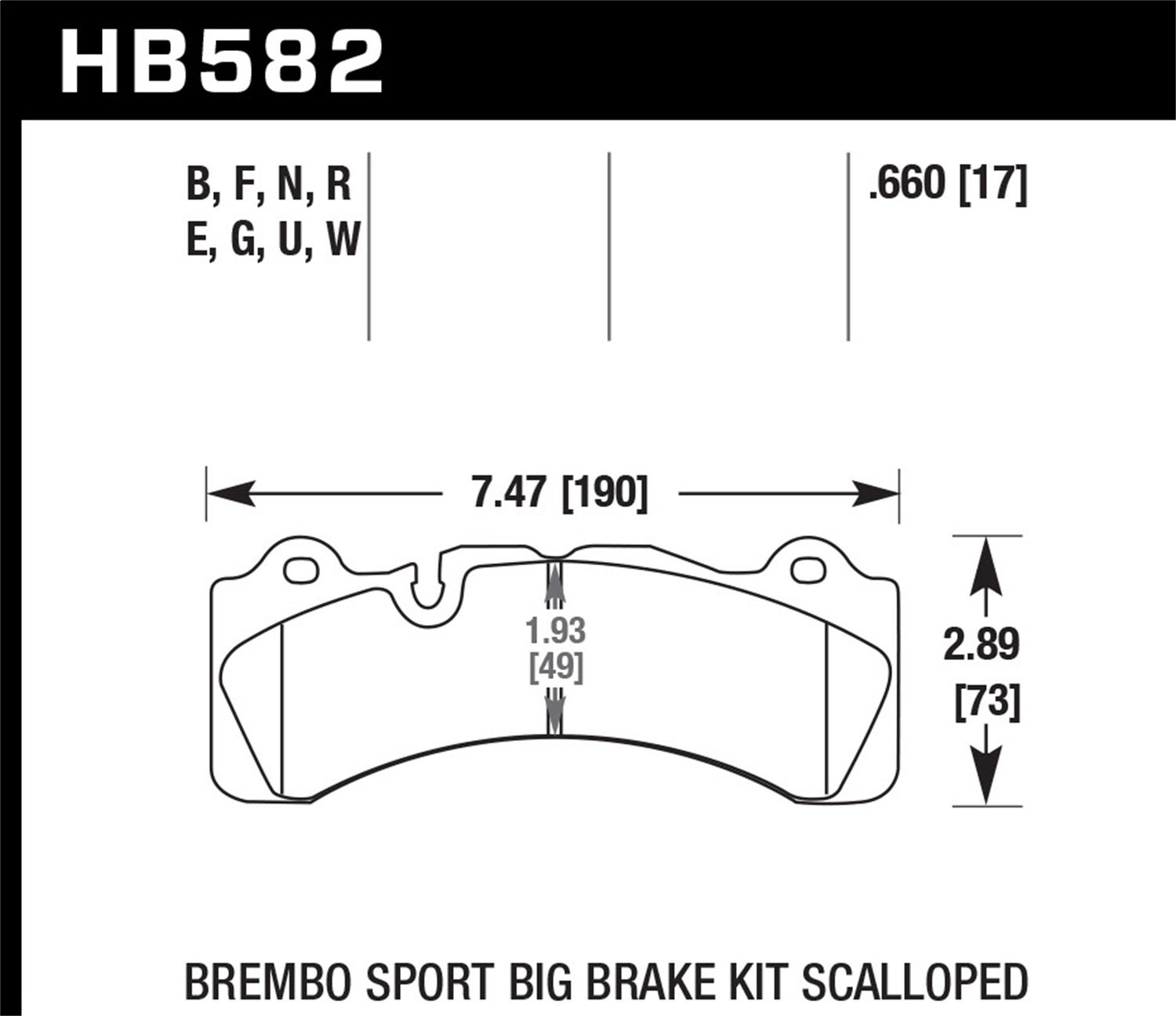Hawk Performance Hb582f.660 Hps Disc Brake Pad   Hps Disc Brake Pad