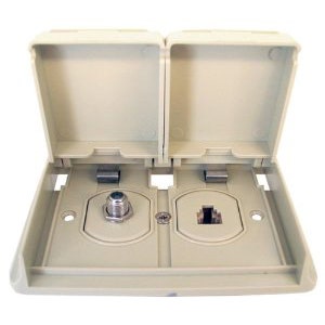 Prime Products 08-6305 White Exterior Phone/Tv Receptacle   Receptacle; Number