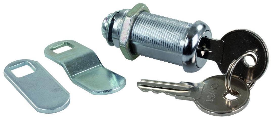 Jr Products 00335 Standard Compartment Door Key Lock - 1-3/8"   Standard