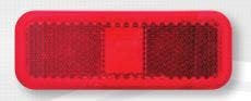 Optronics International Llc Rectangular Marker Light; White Base; Two Wire; Red