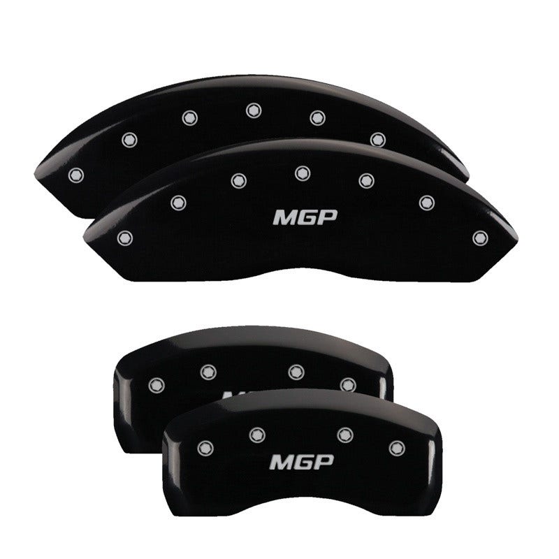 Mgp Caliper Covers 54015Smgpbk Mgp Black Powder Coat Finish, Silver Characters,