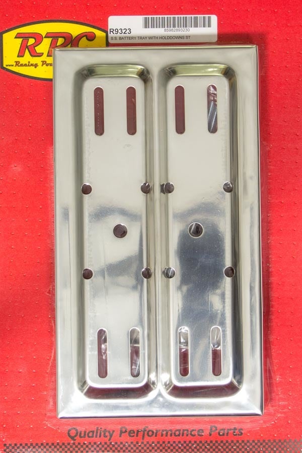 Racing Power Company R9323 Stainless Steel Battery Tray Kit   Stainless Steel