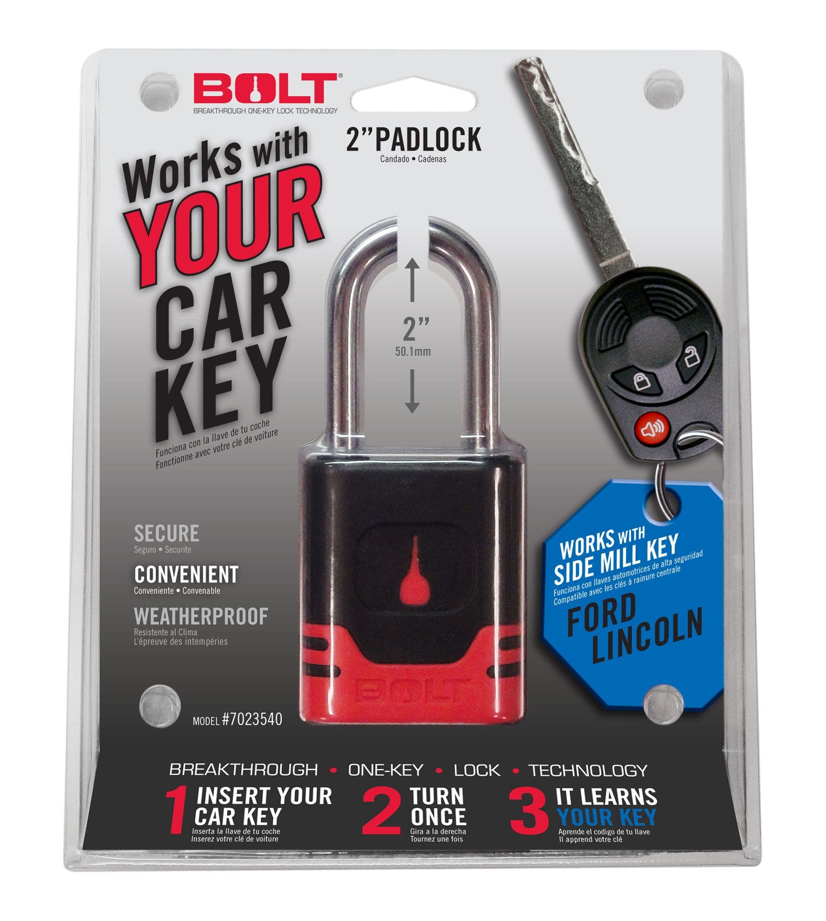 Bolt 7023540 Padlock For Side Cut Ford, Lincoln & Land Rover Keys  Locks/