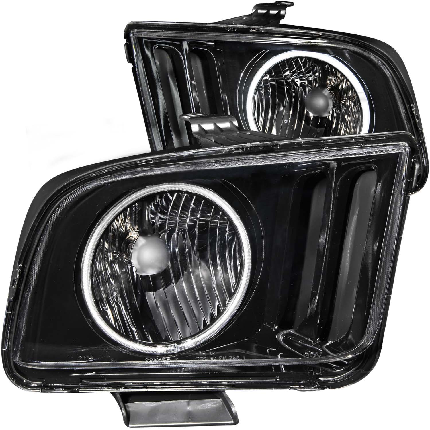 Anzo Usa 121033 Crystal Headlight Set W/Halo Fits 05-09 Mustang   Crystal