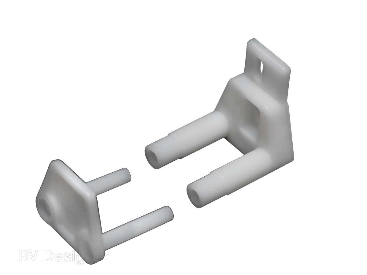 Rv Designer H528 Sliding Door Guide , White   Interior Door Guide; Color -