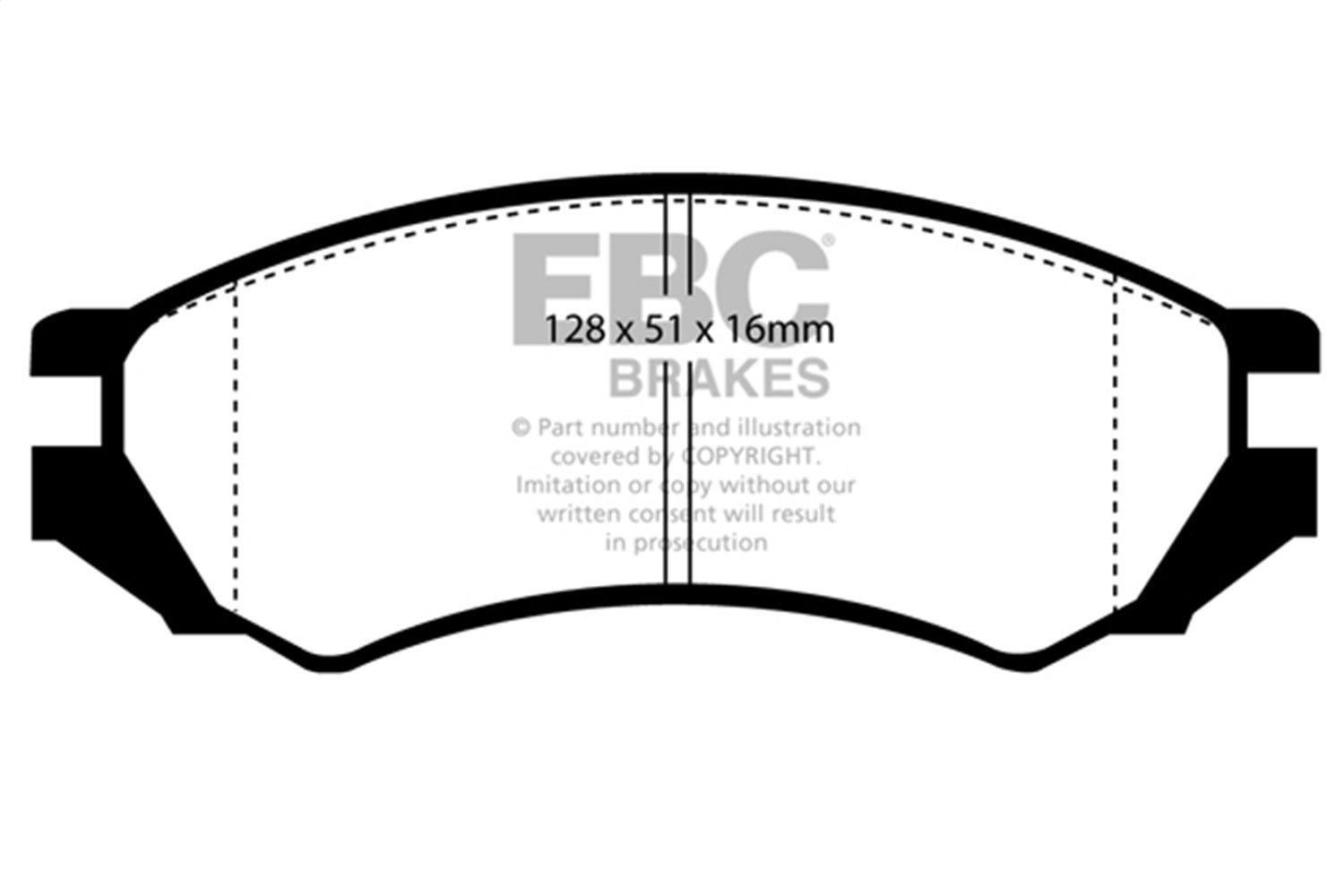Ebc Brakes Dp4839r Yellowstuff Street And Track Brake Pads   Yellowstuff Street