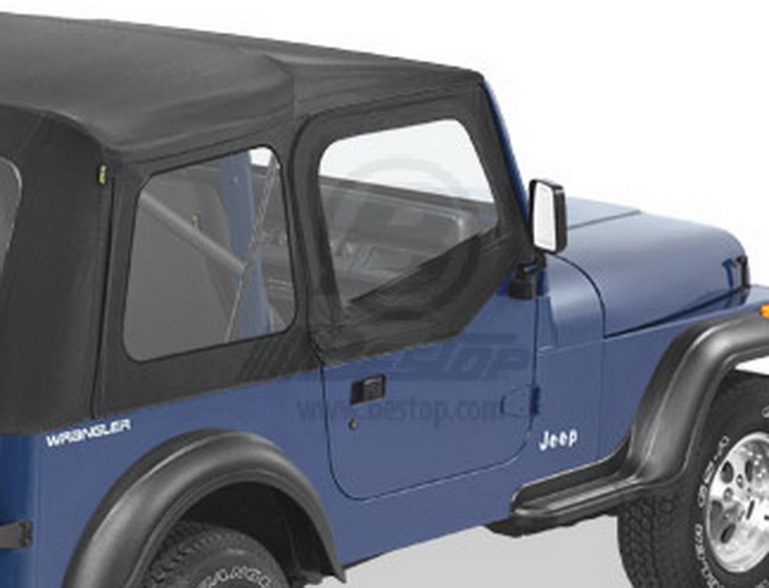 Bestop 5178015 Black Denim Upper Fabric Half Doors For 1988-1995 Wrangler